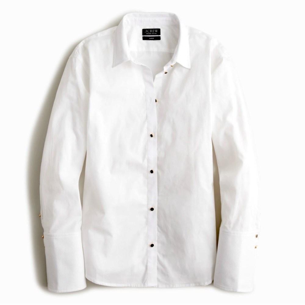 J. Crew Garçon Tuxedo Cotton Poplin Shirt - Picture 3 of 16